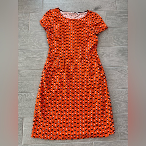 Boden Dresses & Skirts - BODEN Phoebe Jersey Knit Orange Popsicle Tulip Dress w Pockets Size 6R VGUC